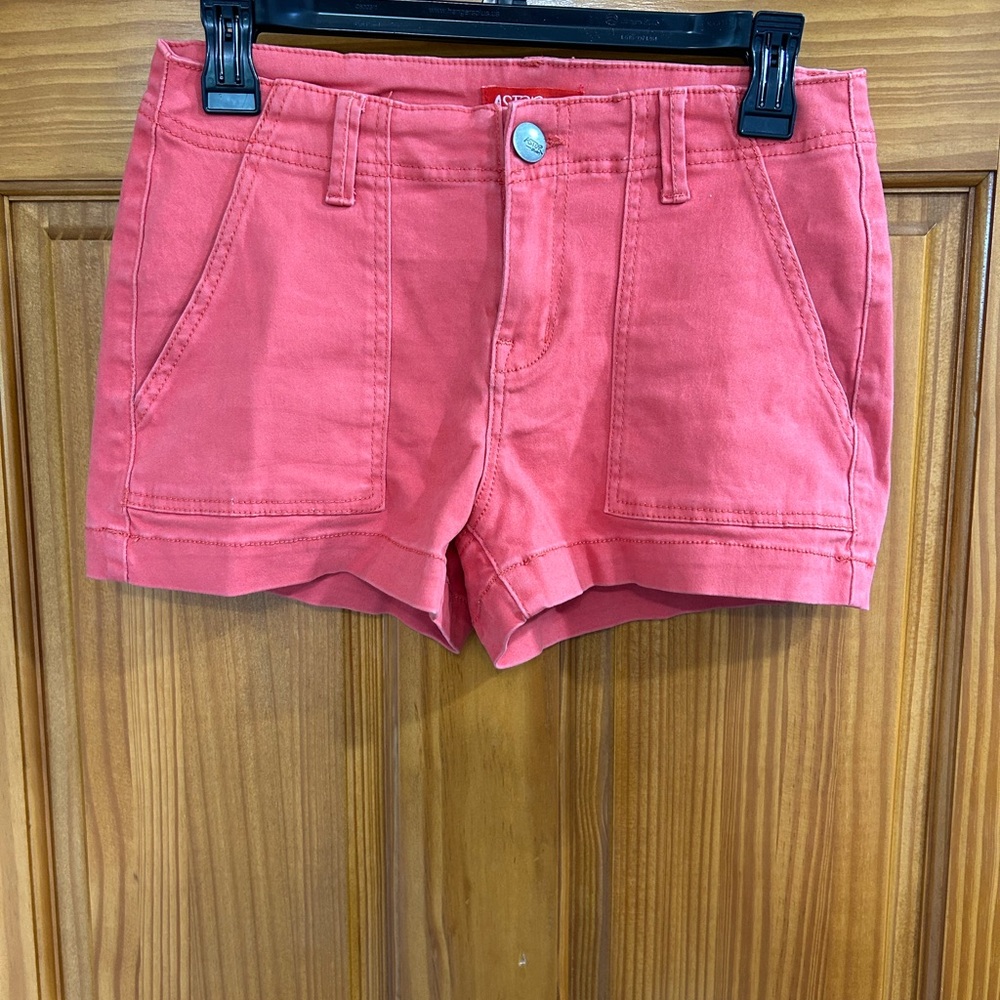 Coral Astor denim shorts